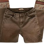 ZAC & ZOE OLIVE GREEN STRETCH VINTAGE JEANS EMBROIDERED ANKLES SIZE M/38 (US 2) Photo 0