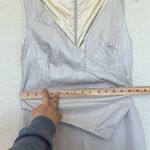 House Of CB  Laria Ecru Vegan Leather Maxi dress Cream Cocktail NWOT Size L $269‎ Photo 8