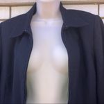 Sag Harbor 100% wool black zipper lined blazer jacket with front pocket-size 10 Photo 4