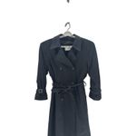 Jones New York long Trench Coat charcoal Black wool removable liner size L chic Photo 2