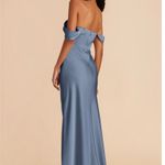 Birdy Grey  Dress French Blue Matte Satin Dress Photo 1