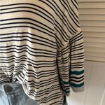 Max Studio  Striped White and Blue Loose Blouse Top (NWT) Photo 1