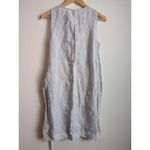 Saks 5th Avenue Saks Fifth Avenue Womens Shirt Dress 100% Linen Tie Front Blue White Stripes S Photo 7