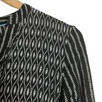 Maeve Anthropologie  Calia Black White Printed Button Front Tunic Top Size 2 Photo 3