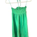 ZARA Green Halter Smocked Poplin Midi Vacation Dress size Small Photo 9