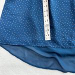 Patterson J. Kincaid Dress Smocked Strapless High Low Polka Dot‎ Blue Size M Size M Photo 3