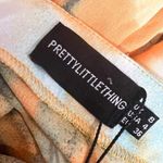 Pretty Little Thing NWT Orange Tie Dye Ruched Side Mini Skirt Sz 4 Photo 5