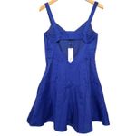 Parker NWT Women’s Delos Royal Blue Embroidered Open Back Mini Dress Photo 4
