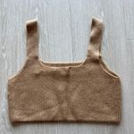 Everlane Crop Top Womens Medium Wool Blend Brown Cozy Stretchy Tank Photo 3