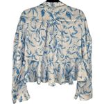 Free People NWT Beauty Sleep Pajama Top Satin Floral Print Button Up Size XL Photo 4