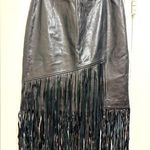 Hugo Boss  Leather Tassel Zip Up Skirt perfect for Fall! Photo 0