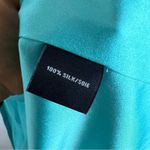 Lafayette 148 New York 100% Silk Teal Oversized Top Blouse Tunic Small Blue Photo 2