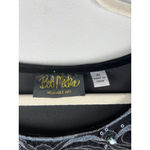 Bob Mackie Wearable Art Black Velvet Embellished Midi Dress 1X Evening Formal Photo 2