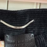 Saint Laurent YSL Black Corduroy Straight Skinny Pants Photo 2