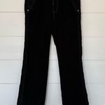 Old Navy  Women’s 10 Corduroy Velvet Black Flap Pocket Pants Y2K 2000s Photo 0