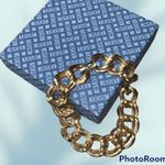 Avon Vintage 8” Gold Plated Chunky Textured Link Bracelet In Box Photo 0