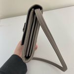 Nine West NWOT light gray buckle strap crossbody accordion magnetic purse bag Photo 6