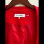 Calvin Klein NWT♥️  Chic Sexy Red Tailored Red Open-Front Lined 3/4 Sleeve Jacket Photo 3