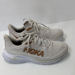 Hoka  Mach 5 Athletic Shoes in Cream and Brown Photo 2
