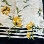 Ann Taylor Factory oversized rolled short sleeve blouse w/yellow flowers size XL Photo 6