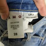 AMO Layla High Rise Relaxed Straight Leg Jeans Light Vintage Wash Women's 28 Blue Photo 4