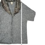 Chico's Chico’s Lillian Gray Wool Blend Faux Fur Collar Cardigan Sweater Photo 13