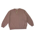 J.Crew NWT Cashmere Relaxed V-neck Sweater in Earthy Mocha Brown Pullover L Photo 2