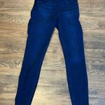 Spanx sweatpant jeans straight leg twilight rinse dark wash high rise waist Photo 4