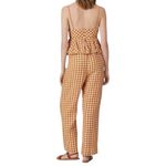 Saylor  Laken‎ Orange and White Jumpsuit with Tie-Front Detail Size S Photo 2