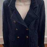 Levi's Navy Blue Wool Blend Double Breasted Pea Coat, size M Photo 0