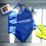 Time & Tru Nwt Women's Ruched Side Bikini Swimsuits blue size 3X bathing suit Photo 1