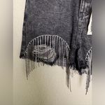 NWT Savanna Jane Black Distressed Denim Rhinestone Fringe High Rise Shorts L Size L Photo 5