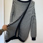 Rebecca Minkoff Worth Striped Split Back Mohair/Wool Knit Sweater Sz Medium Photo 9