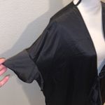 Victoria's Secret Victoria’s Secret sexy black satin ruffle robe Photo 2