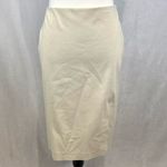 EXPRESS off white ivory long line pencil side slit midi skirt size 3/4 Photo 1
