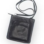 Fossil  Unisex One Size Fits All Black Leather Pebbled Crossbody Bag Photo 1