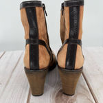 Free People Winding Road Ankle Boots Brown & Black Leather Western Anthropologie Photo 7