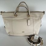 Coach Pebble Leather Lenox Satchel Crossbody - Chalk Photo 0