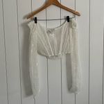 Danielle Guizio  Dex Lace Corset White Photo 5