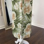 XXI Early 2000's Khaki Green Tan Hawaiian Hawaii Flower Floral Midi Skirt L Size L Photo 1