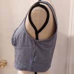 Cider NWOT Dusty Blue  Crop Top Photo 3