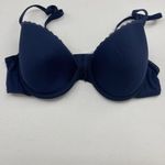 Laura Ashley  Size 36C Bra Underwire Blue Lace Lightly Lined Lightweight Molded Photo 6