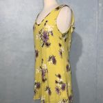 Newbury Kustom Yellow Floral Sleeveless Low Ruffle Back Guazey Mini Dress M Photo 4