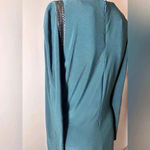 Lauren Ralph Lauren Ruched long sleeve Hunter green cocktail midi dress size 8 Photo 7