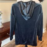 Oversized Velour Tunic Top Charcoal Gray Womens Small Hoodie Pullover Photo 7