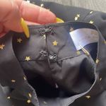 Amanda Uprichard Choker Cold Shoulder Ruffle Top Black Stars Small Photo 3