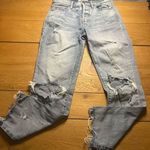 Pistola  raw hem straight leg distressed jeans 25 button fly Photo 0