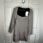 ZARA  Plaid Square Neck Dress, Brown, Size XS Photo 3