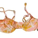 Stone Fox Swim NWT Bikini Conch Hot Tropix Spaghetti Top V Neck XL Pink White Photo 1