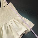 Lucy Paris ✨  August Faux Leather Smocked Tank Top Cream XS Photo 11